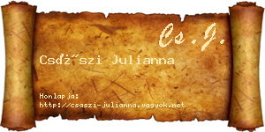Császi Julianna névjegykártya